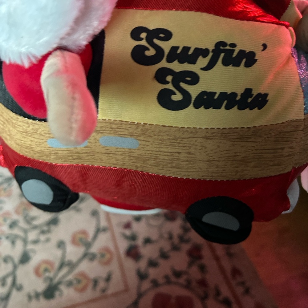 Surfin' Santa Holiday Decor Plush